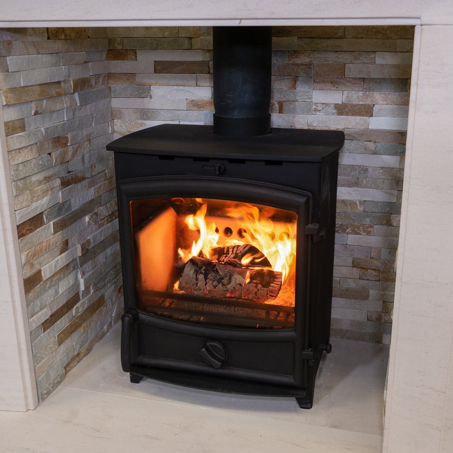 Fireline 8kW Stove with Curved Door Multifuel Stoves Bradley Stoves